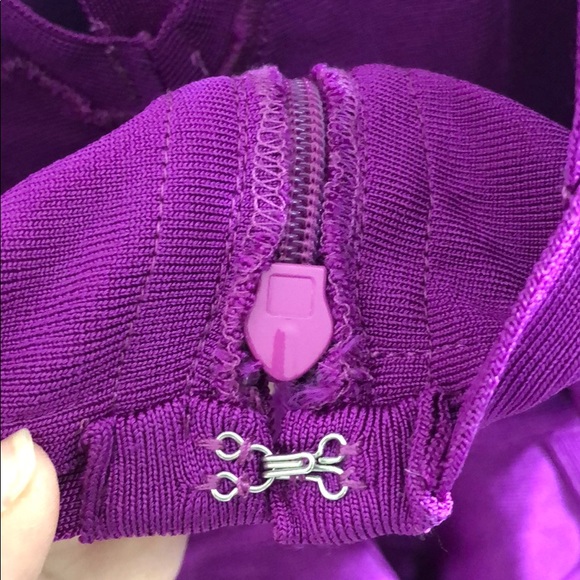 Purple bandage style cocktail dress. Size medium. - Picture 3 of 5
